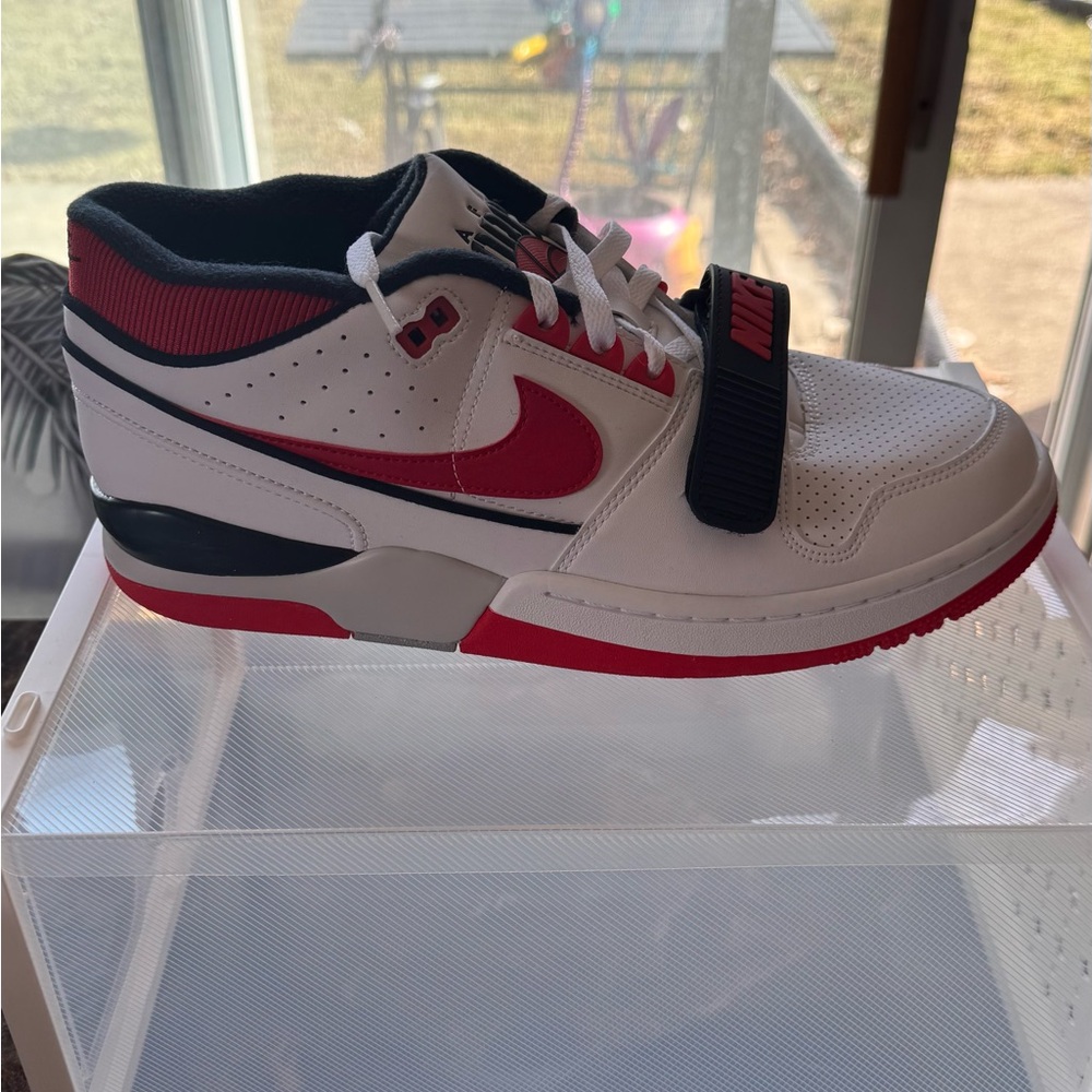 Nike White, Red & Black Low-Top AAF88 Men's Sneakers